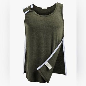 Deyeek Tear Away Snap Button Shirt Mastectomy Chemo Port Access Tank Tops